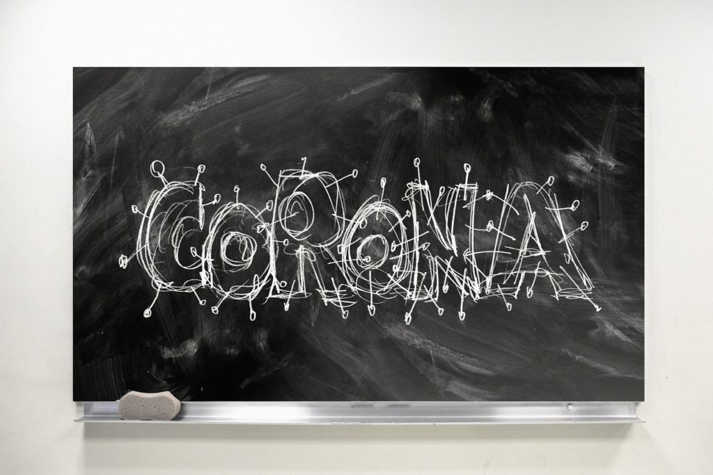 Corona Font Chalk Board School  - geralt / Pixabay