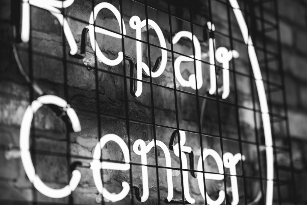 Repair Center neon LED signboard