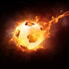 football ball fire flames burn 1406106