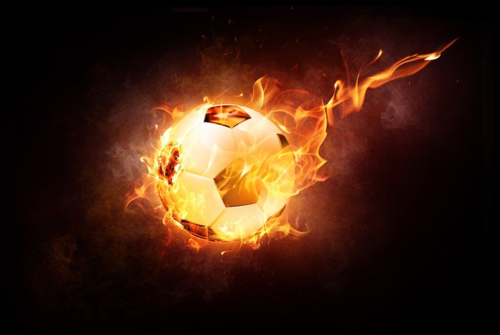 football ball fire flames burn 1406106